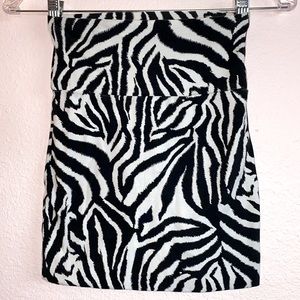 Small Zebra Print Mini Bodycon Pencil Skirt